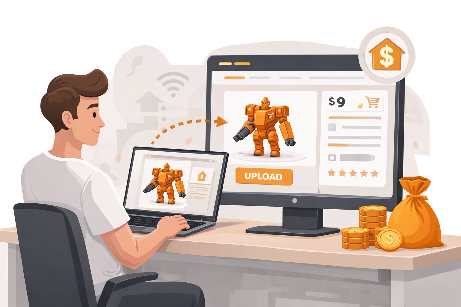 Sell your 3D designs and earn money with Print Focal
